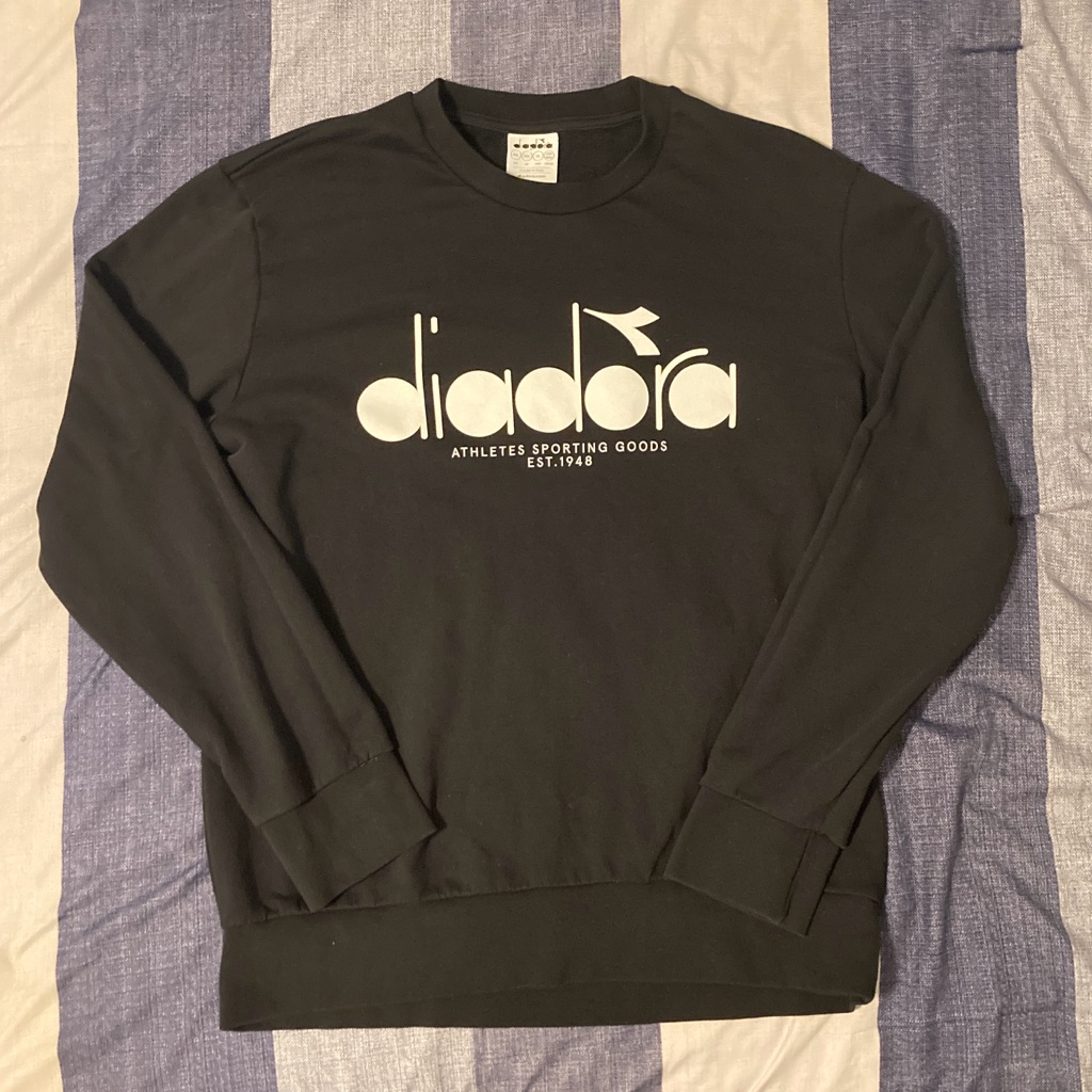 Diadora Mens Sweatshirt Sz Xl Black Made In Italy Diadora Mens Sweatshirt Sz Xl Black Made In Italy